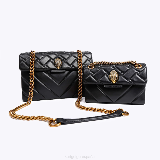 Kurt Geiger mujer londres cuero kensington 2LPR46 | bolsas negro